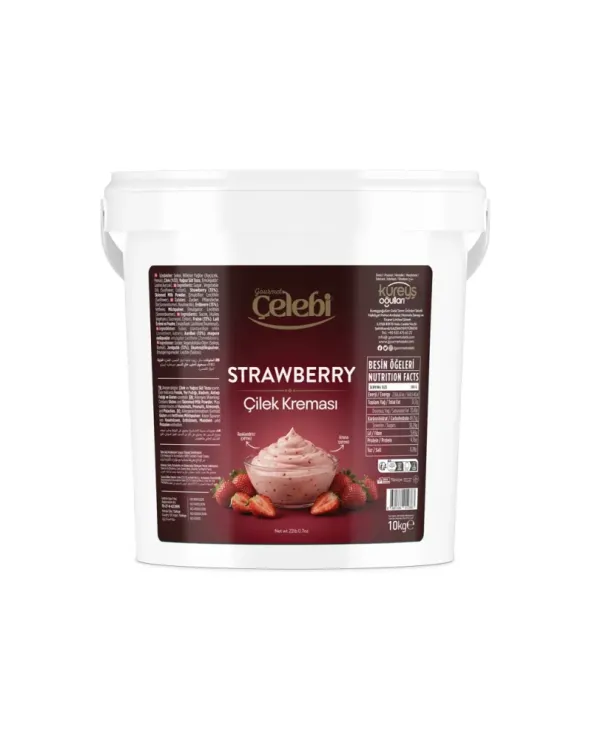 Çilek Kreması-Sürülebilir Gerçek Çilek Kreması - 1 Kg