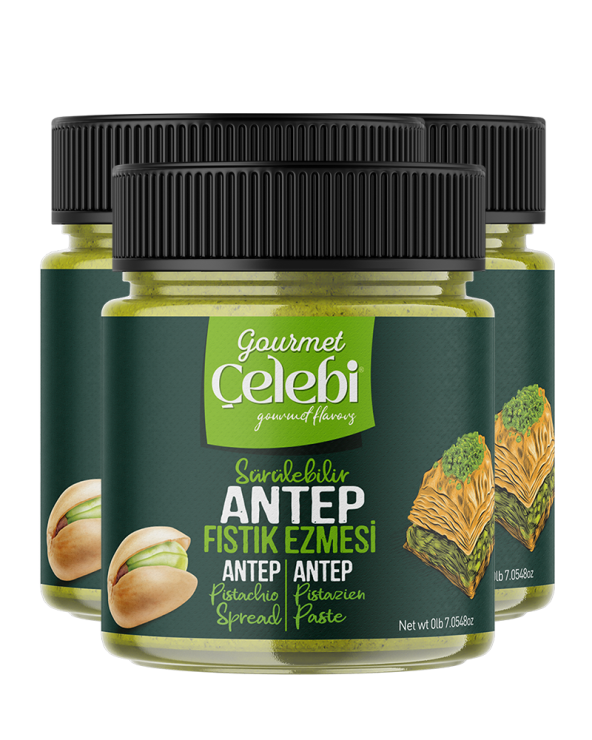 Sürülebilir Antep Fıstık Ezmesi 3'lü Paket - 200 Gr x 3 Adet